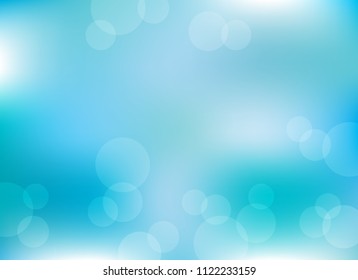 abstract soft light blue colorful bokeh defocused background.dotted beautiful vector