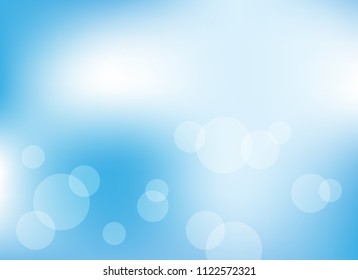 abstract soft light blue colorful bokeh defocused background.dotted beautiful vector