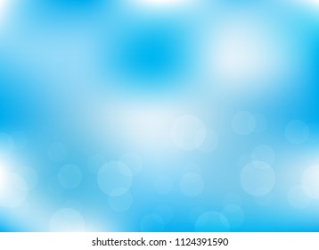 abstract soft light blue colorful bokeh defocused background.dotted beautiful vector