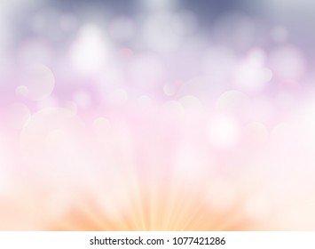 Abstract soft light bokeh pastel color background for presentation. Vector illustration