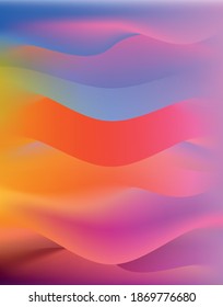 Abstract soft light and curved wavy lines gradient art background with soft color tone.