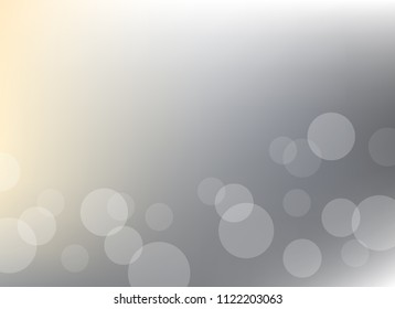 abstract soft light gray colorful bokeh defocused background.dotted beautiful vector