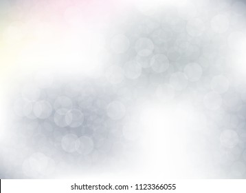 abstract soft light gray colorful bokeh defocused background.dotted beautiful vector