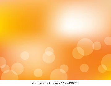 abstract soft light orange colorful bokeh defocused background.dotted beautiful vector