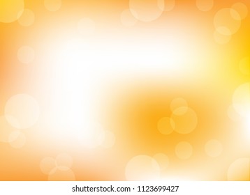 abstract soft light orange colorful bokeh defocused background.dotted beautiful vector