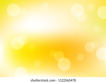 abstract soft light yellow colorful bokeh defocused background.dotted beautiful vector