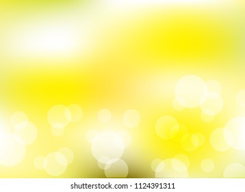 abstract soft light yellow colorful bokeh defocused background.dotted beautiful vector