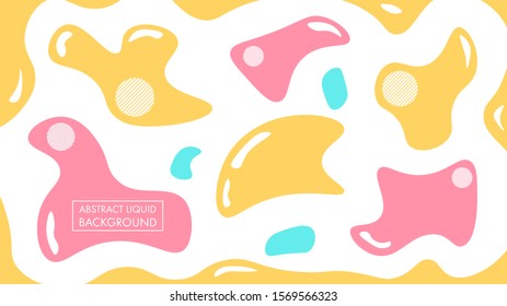 Abstract Soft Light Yellow Pink Liquid Background