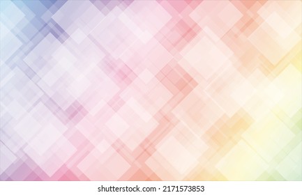 Abstract soft multi square with colored background.