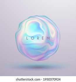 Abstract soft neon color sphere