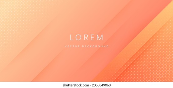 Resumen del fondo diagonal geométrico del gradiente de color naranja suave. Estilo minimalista. Puede usar para publicidad, afiche, plantilla, presentación comercial. Ilustración del vector