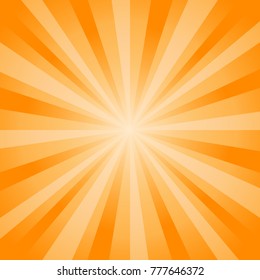 Abstract soft Orange rays background. Vector EPS 10, cmyk