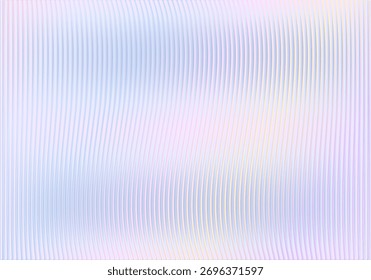 Abstract soft pastel background with transparent wavy glass stripes in vertical flow