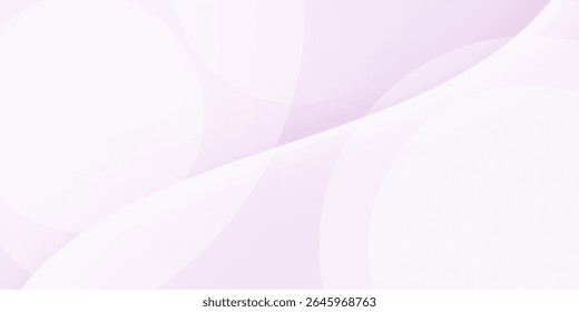 Abstract soft pastel purple background with curved translucent shapes. Elegant and minimal design with smooth gradients, ideal for modern digital presentations, web templates, banners