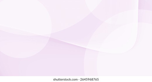 Abstract soft pastel purple background with curved translucent shapes. Elegant and minimal design with smooth gradients, ideal for modern digital presentations, web templates, banners
