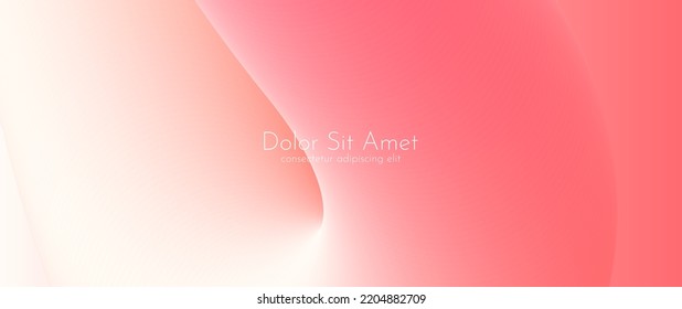 Abstract soft pink 3d shape with place for text. Vector background for placards, advertising, banners, flyers and presentations. "Dolor Sit Amet" is a placeholder text. EPS 10 illustration.