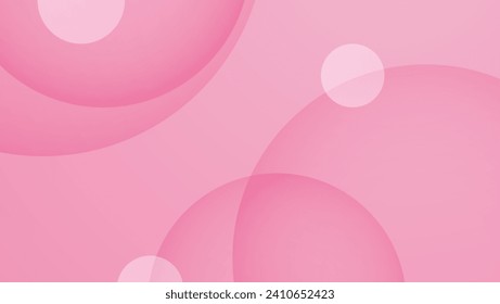 Abstract soft pink background with bubble bokeh and circle