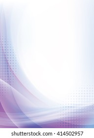 abstract soft pink and blue flowing lines vertical background with halftone