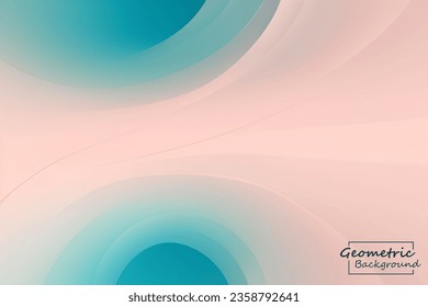 Abstract soft pink and blue geometric background. Dynamic shapes composition. Vector illustration.