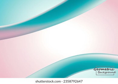 Abstract soft pink and blue geometric background. Dynamic shapes composition. Vector illustration.