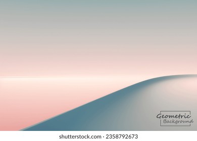 Abstract soft pink and blue geometric background. Dynamic shapes composition. Vector illustration.
