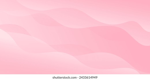 Fondo de la curva rosa suave abstracto, fondo de pantalla dinámico de belleza rosa con formas de onda. Plantilla de fondo de banner para productos de belleza, ventas, anuncios, páginas, eventos, web y otros