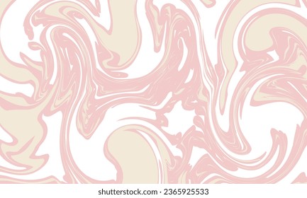 Abstract soft pink fluid psychedelic wave pattern background with groovy and trippy 1970s retro inspired aesthetic. Seamless acrylic marble swirl pattern.