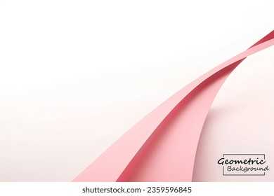 Abstract soft pink geometric. Isolate on white background. Vector illustration.