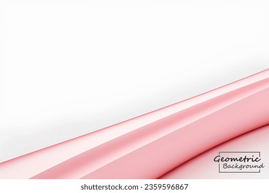 Abstract soft pink geometric. Isolate on white background. Vector illustration.