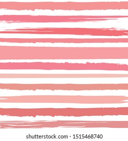 Abstract soft pink paint brush and strokes, stripes with horizontal lines pattern background