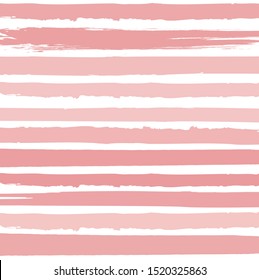 Abstract soft pink paint brush and strokes, stripes with horizontal lines pattern background 