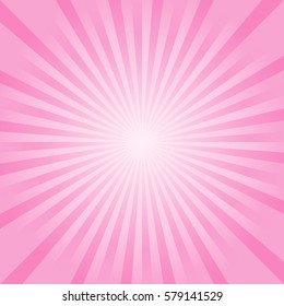 Abstract soft Pink rays background. Vector