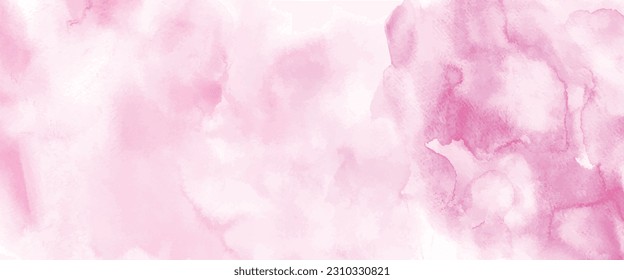 Abstract soft pink watercolor for background. Stain artistic vector are used as an element in the decorative design of header, brochure, poster, card, cover, or banner.