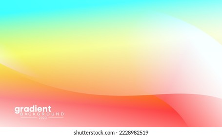 Abstract soft rainbow background. Modern holographic gradient textures for wallpaper, banners, covers, posters, flyers, and page layouts other. Vector, 2023