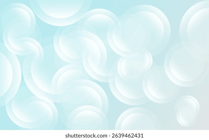 Abstract soft sky blue background with circles. Design elements concept.  Futuristic templates, company, branding, texture.