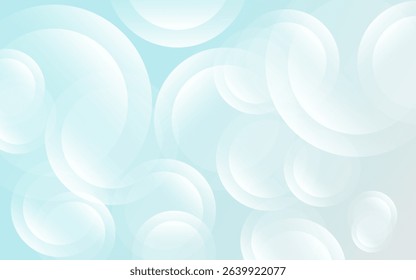 Abstract soft sky blue background with circles. Design elements .