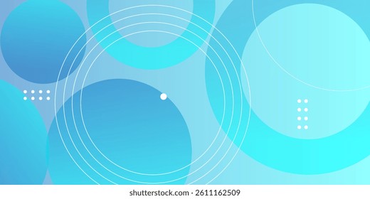 Abstract soft sky blue gradient background with geometric circle shapes pattern design background vector illustration eps10.High quality graphic. Smooth templates. Futuristic concept- luxury pattern.