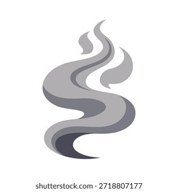 Abstract Soft Smoke Wave Minimal Vector Illustration