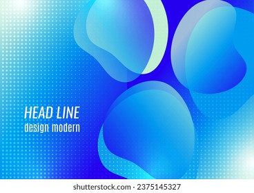 Abstract soft transparent fluids, overlay of shapes. Bright colors. Template for background, poster, banner, flyer, brochure Vector illustration
