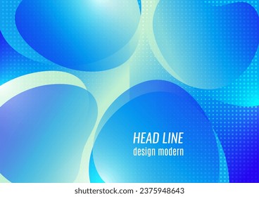 Resumen de líquidos transparentes y suaves, superposición de formas. Colores brillantes. Plantilla para fondo, afiche, banner, volante, folleto Ilustración vectorial