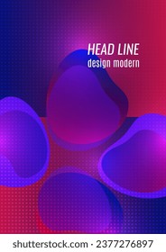Abstract soft transparent fluids, overlay of shapes. Bright colors. Template for background, poster, banner, flyer, brochure Vector illustration
