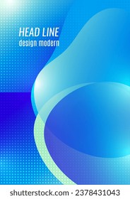 Resumen de líquidos transparentes y suaves, superposición de formas. Colores brillantes. Plantilla para fondo, afiche, banner, volante, folleto Ilustración vectorial