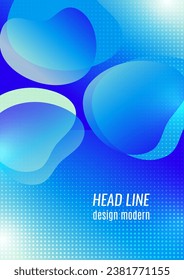 Abstract soft transparent fluids, overlay of shapes. Bright colors. Template for background, poster, banner, flyer, brochure Vector illustration