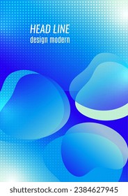 Abstract soft transparent fluids, overlay of shapes. Bright colors. Template for background, poster, banner, flyer, brochure Vector illustration