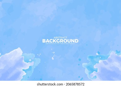 Abstract soft watercolor background. Hand painted watercolor sky and clouds. vector illustration