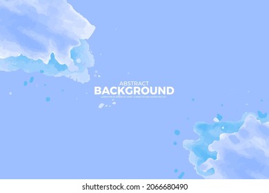 Resumen del fondo de las acuarelas suaves. Cielo y nubes de acuarela pintadas a mano. ilustración vectorial