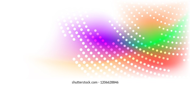 Abstract soft wave background template, with dot. Colorful flowing liquid design element.