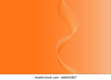 Abstract soft waves on gradient background.  Abstract  lines  background. Vector illustration