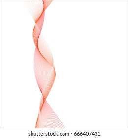 Abstract soft waves on white  background.  Abstract  lines  background. Vector illustration