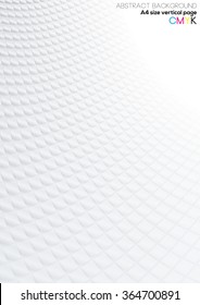 Abstract soft wavy square shapes background. Ideal for brochure & flyer cover designs. Vertical A4 page size.